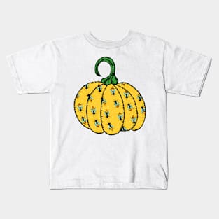 Cute Halloween Honey Bee Yellow Pumpkin Kids T-Shirt